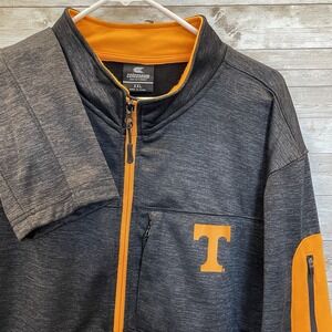 Colosseum Tennessee Volunteers Mens XXL Jacket Dark Gray Orange Full Zip Pockets
